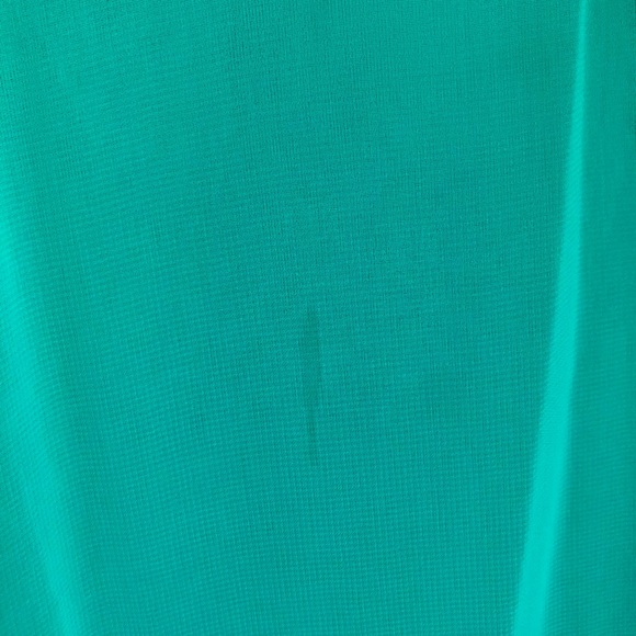 Teal 2 layer elastic waist chiffon skirt - Picture 5 of 5